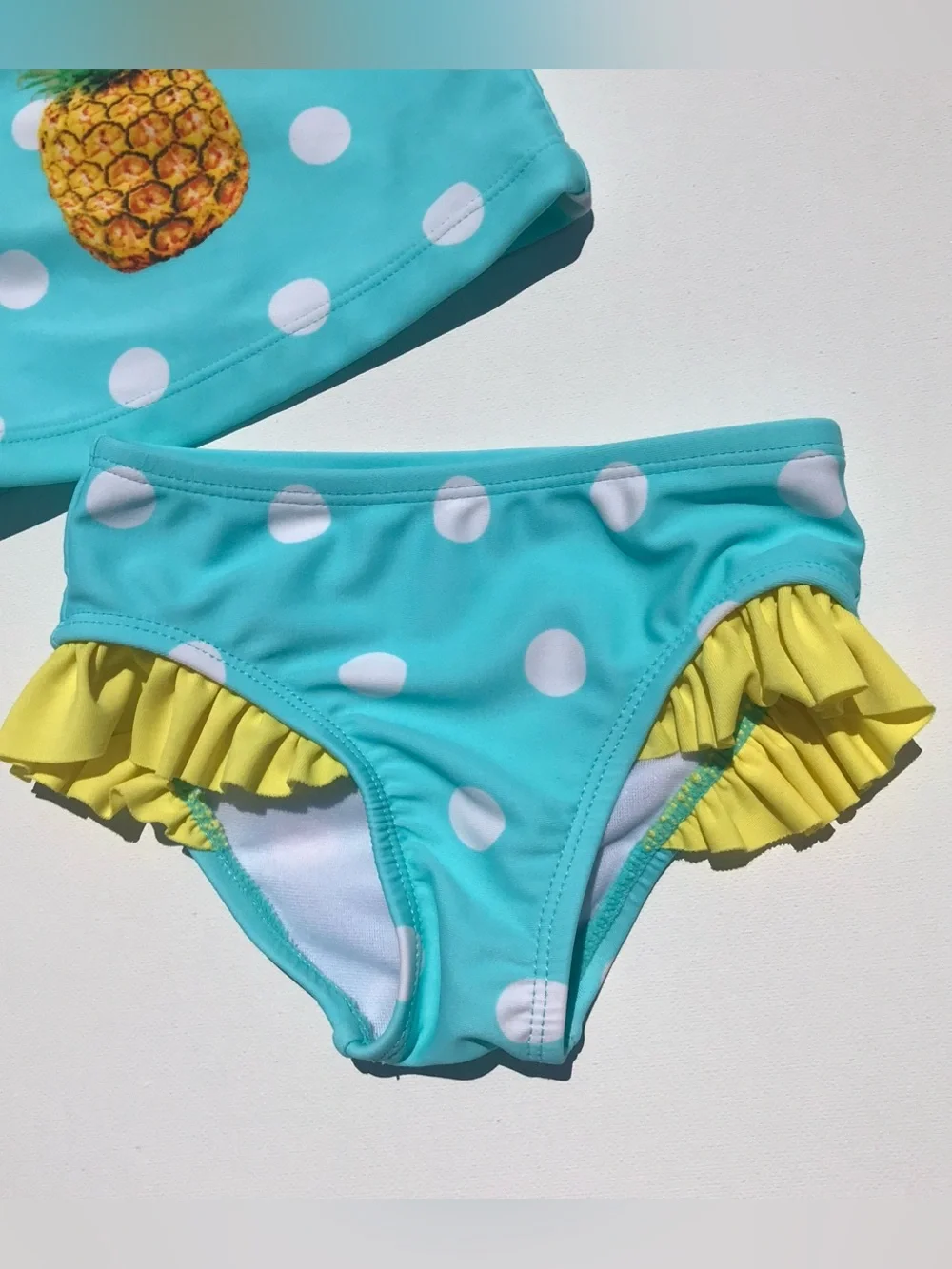 Circo Blue & Yellow Polka Dot 2PC Swimsuit / Bathing Suit Size 9M